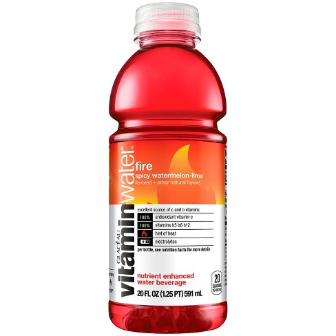 Vitaminwater Fire Spicy Watermelon Lime Water Beverage - 20 Fl Oz Bottle : Target