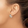 Chisel Stainless Steel Polished Yellow IP-plated with Multicolor CZ 7mm Hinged Hoop Earrings - 4 of 4