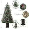 4.5 FT  Premium Snow Flocked Artificial Christmas Tree, Mini Xmas Pine Tree for Christmas Decoration,Yard,Home,Office - 3 of 4