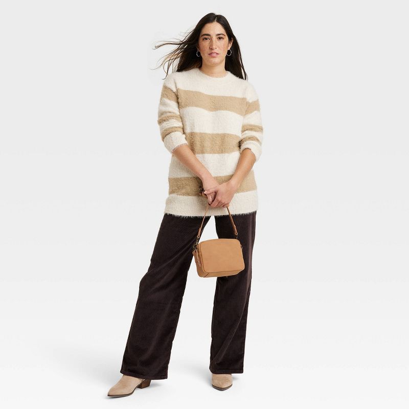 Women's Fuzzy Tunic Pullover Sweater - Universal Thread™ Striped, 4 of 11