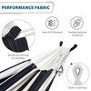 Vivere Double Sunbrella Hammock & Steel Stand, Portable Outdoor Lounge, Harbor - 3 of 4