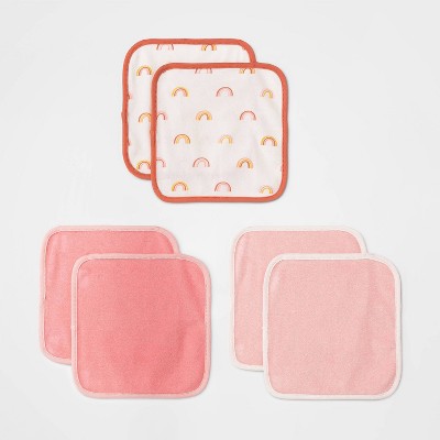 Baby Girls' 6pk  Earth & Sky Washcloth Set - Cloud Island™ Pink