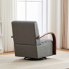 Okak Mid-Century Upholstered Swivel Lounge Chair with Solid Wood Armrests,Leisure Accent Chair for Living Rooms,Relaxation Areas - 4 of 4