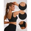 Allegra K Women's V-Neck Integrated Cup Sports Bra Push-Up Comfortable Double Straps Tank Tops - 3 of 4