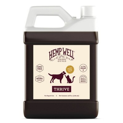 Hemp Well Thrive Oil for Dogs and Cats Everyday Health - Healthy Skin and Coat