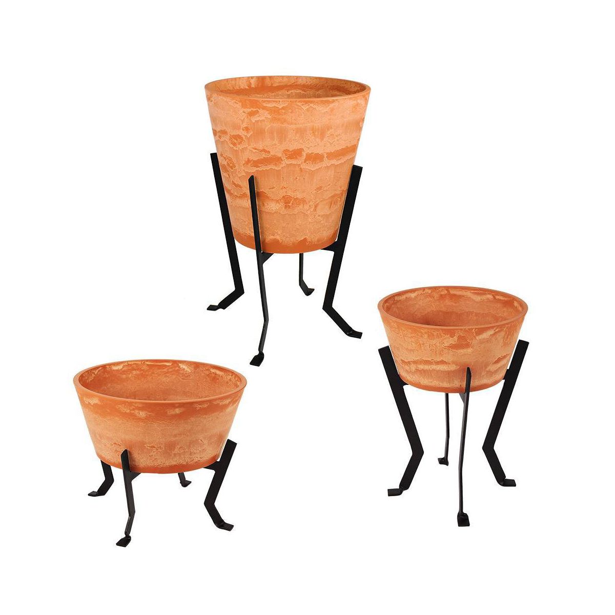 ACHLA Designs Polymer Wood & Stone Planter Pot Denise - thumbnail 7
