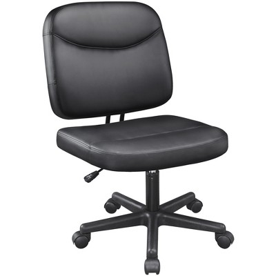 Black best sale armless chair