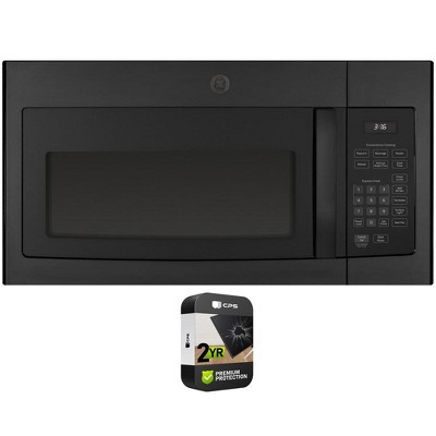 GE 1.6 Cu. Ft. Over-the-Range Microwave Oven Black + 2 Year Extended Warranty