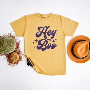 Simply Sage Market Women's Hey Boo Stars Short Sleeve Garment Dyed Tee - 1 of 4