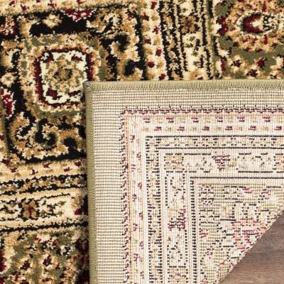 Reversible Multi/Green Traditional 9' x 12' Easy-Care Area Rug