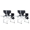 VASIP Padded Patio Outdoor Chair with Side Table & Storage Pockets, Directors Camping Chair for Indoor, Outdoor and Fishing - 2 of 4