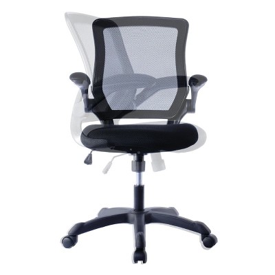 ANGELES HOME Black Sponge Office Chair with Flip-Up Arms and Foldable  Backrest SA10-9CB171DK - The Home Depot