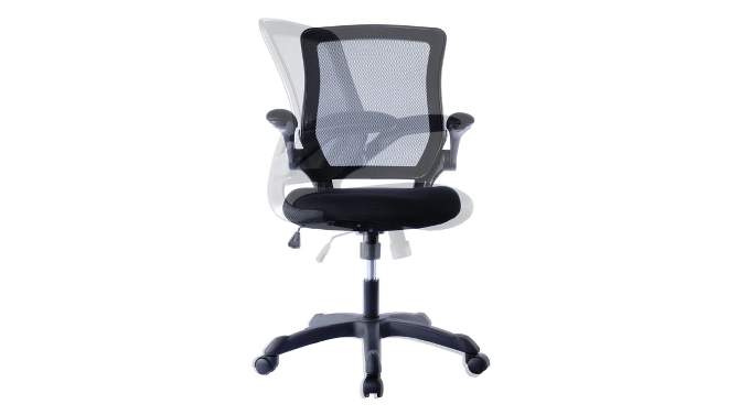 Mesh Task Office Chair with Flip Up Arms Black - Techni Mobili, 2 of 10, play video