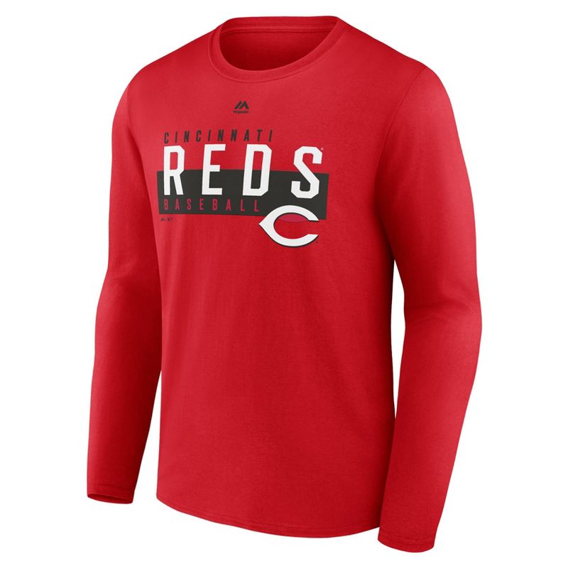 MLB Cincinnati Reds Men&#39;s Long Sleeve Core T-Shirt, 2 of 4