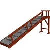 SEVOBAL Pet Steps and Ramps Wooden Dog Ramp with Removable Guardrails Non-Slip Carpet for Furniture Access, Brown, 73.2"*15.7"*33.1" - 4 of 4