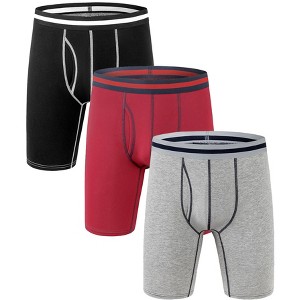INSPIRE CHIC Men's Open Pouch Elastic Waist Color Block Boxer Briefs - 1 of 4