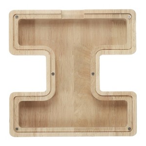 Unique Bargains Wooden Alphabet Money Saving Box Party Decorative Bank - 1 of 4
