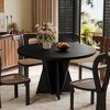 WOWLIVE 47.2" Round Wood Dining Table for 4-6 People, Modern Kitchen Table with Cross Pedestal Base - 4 of 4