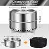 Portable Smokeless Firepit with Stand, Bonfire Wood Burning Fire Pit for Camping & Picnic Outside, Stainless Steel Fire Pit with Carry Bag - 4 of 4