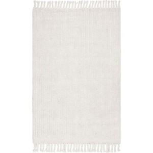 Nuloom Casual Keren 8x10 Wool Indoor Area Rug for Living Room Bedroom Dining Room Kitchen, Off White/Ivory - 1 of 4