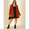 Women's Plus Size Winter Outfits Notched Lapel Double Breasted Overcoats - Agnes Orinda - 2 of 4