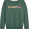 Women's - Spongebob Squarepants - Adorabob Lineup Lightweight French Terry Wide Neck Long Sleeve Shirt - 2 of 4