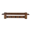 Durango Industrial Wood Coat Hook Shelf and Bench Set Dark Brown - Alaterre: Rustic Hall Tree, Mudroom Storage - 3 of 4
