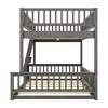 PAGED Full XL over Queen Loft and Bunk Bed with Ladder and Guardrails for Bedroom and Dormitory, Gray - 4 of 4