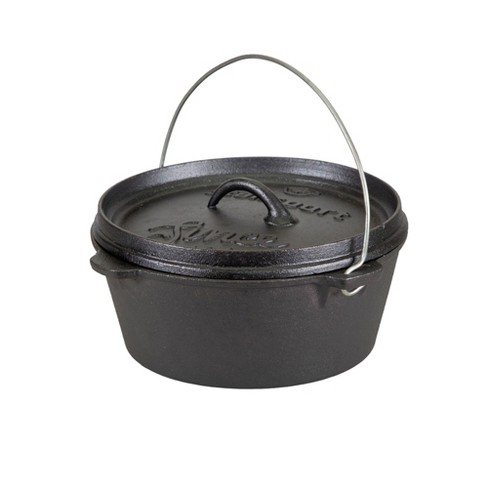 Indoor/Large Pre-Seasoned Cast Iron Dutch Oven Pot with Lid and Handle