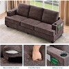 Garvee 89" Modern Sofa for Living Room, 3-Seater Comfy Couches with Deep Seat, Chenille Couch with Cup Holders and Side Storage Pockets - 3 of 4