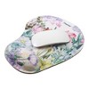 Insten Floral Mouse Pad with Wrist Support Rest, Ergonomic Support, Pain Relief Memory Foam, Non-Slip Rubber Base, Arc L, White - 3 of 4