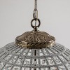 LLHZSY 3-Light Retro French Crystal Globe Chandelier - Antique Bronze - 17 11/16" - 4 of 4