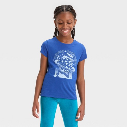 Girls' Short Sleeve 'Cosmic Wonder' Graphic T-Shirt - Cat & Jack™ Royal  Blue XXL Plus