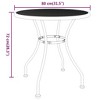 vidaXL Garden Table Anthracite Expanded Metal Mesh Medium Durable - 4 of 4