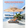 VEVOR Tiki Umbrella, 9 ft Thatched Patio Umbrella with Tilt, 2-Tier Hawaiian Style Beach Parasol with PP Thatch and 8 Metal Ribs, Original Color - 3 of 4