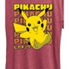 Women's - Pokémon - Pikachu Stack Katakana-  Women's Short Sleeve Graphic T-Shirt Short Sleeve Graphic T-Shirt - 2 of 4