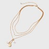 Triple Drop Multi-Strand Necklace - A New Day™ Pearl/Gold: Nickel-Free Metal, Lobster Claw Clasp - 3 of 4