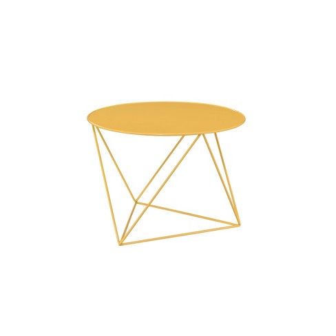 Epidia Accent Table Yellow - Acme Furniture: Modern Geometric Metal ...