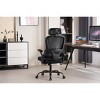 Office Chair Ergonomic Mesh Adjustable Headrest Swivel Lumbar Support for Home Office or Study-3irtyhousy - 2 of 4