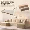XIZZI Plush Sofa Sets with Pure Sponge Comfort, Ultra Supportive No Assembly Required Sectional Couch, High-Density Sponge for Lasting Relaxation - 3 of 4
