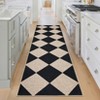 Washable Easy Jute Area Rugs for Living Room Bedroom Modern Geometric Checkered Indoor Outdoor Rug - 3 of 4