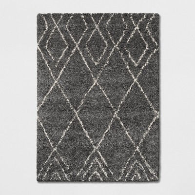 Diamond Patterned Shag Woven Rug - Threshold™