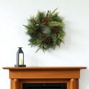 HomeRoots 18" Green Christmas Pine And Pinecone Artificial Wreath - 2 of 4