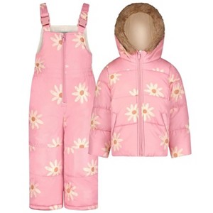 Carter's Baby Girls' Heavyweight 2-Piece Skisuit Snowsuit Set - Snow Bib and Hooded Jacket - 1 of 4