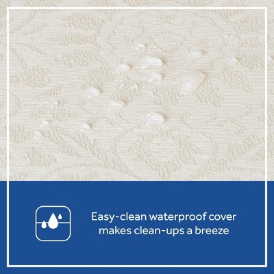 White Antibacterial Waterproof Contoured Baby Changing Pad