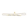 Haus of Brilliance 14K Yellow Gold Plated Silver 1/10 Cttw Diamond Wave and Hearts Bolo Bracelet - 3 of 4