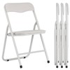 Metal Folding Chairs and Table, Leather Padded Folding Chairs with Comfortable Cushion - 2 of 4
