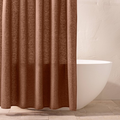 Brown And Blue Shower Curtain - Foter