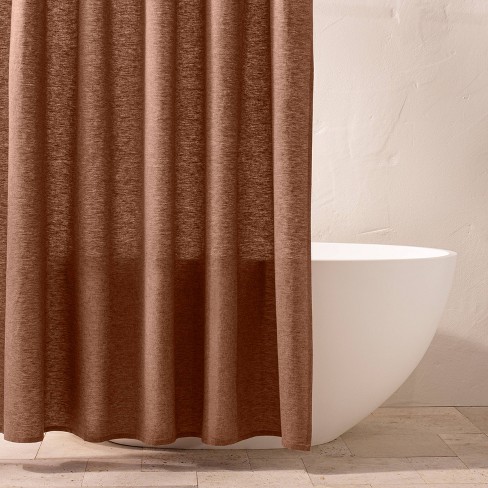 Chambray Shower Curtain Clay Casaluna Target