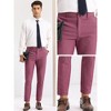 Lars Amadeus Men's Slim Fit Solid Flat Front Chino Pants - 4 of 4